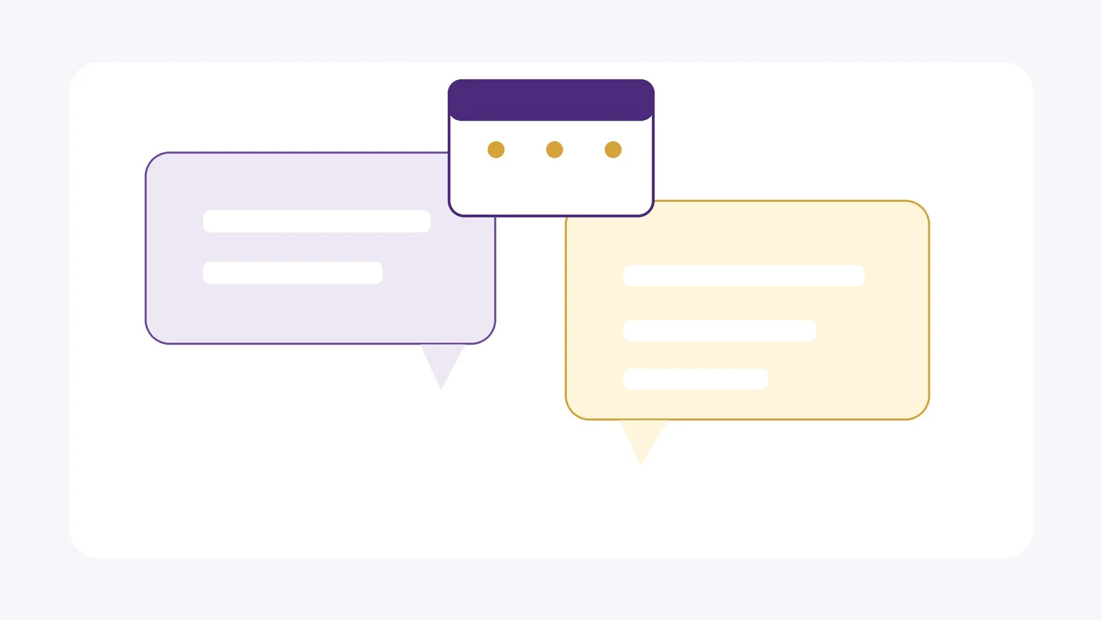 Abstract consultation planning with speech bubbles and a calendar